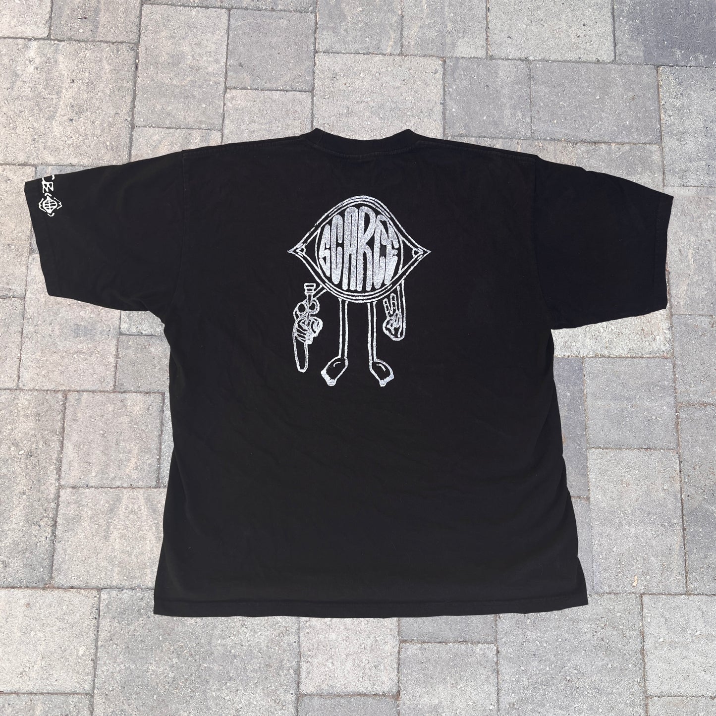 Scarce Cyclops Hand Printed Tee (Black & White)