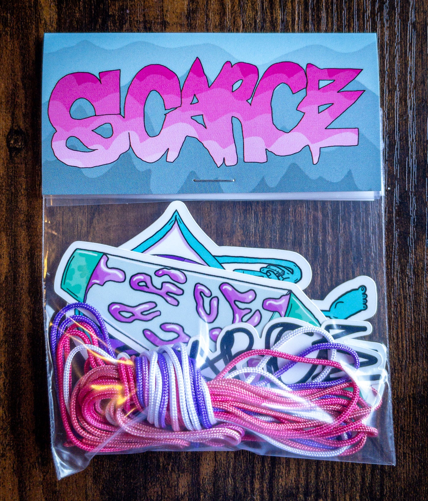 Scarce String 6 Pack (Pink/ Purple Fade)