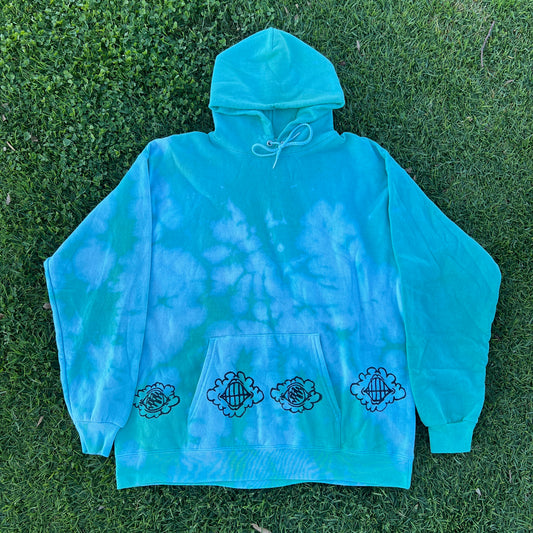 XL: 1/1 Hand Dyed and Bleach Dyed Scarce Hoodie