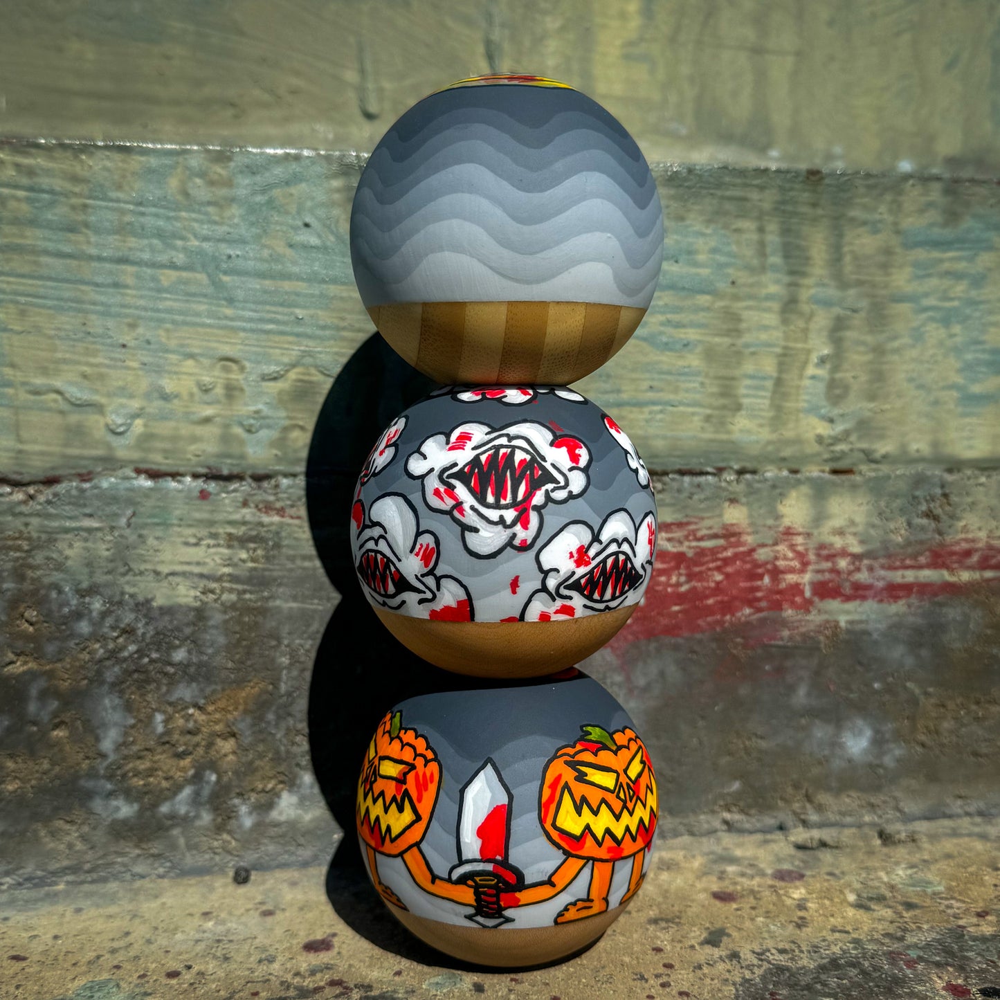 Hand-painted Halloween Tama (Zombie Cyclops)