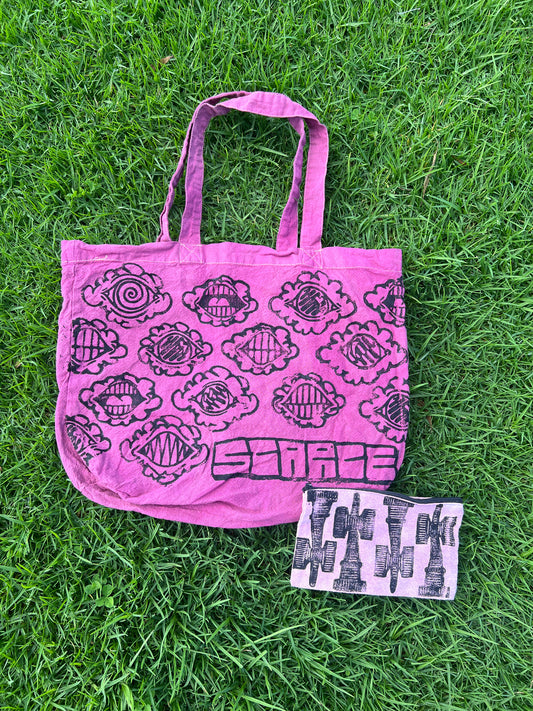 Scarce Cloudy Day Tote Bag (Hand Dyed/Printed)